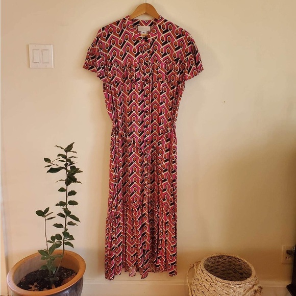 ANTHROPOLOGIE Corey Lynn Calter Annabel Geo Shirtdress - Picture 3 of 6